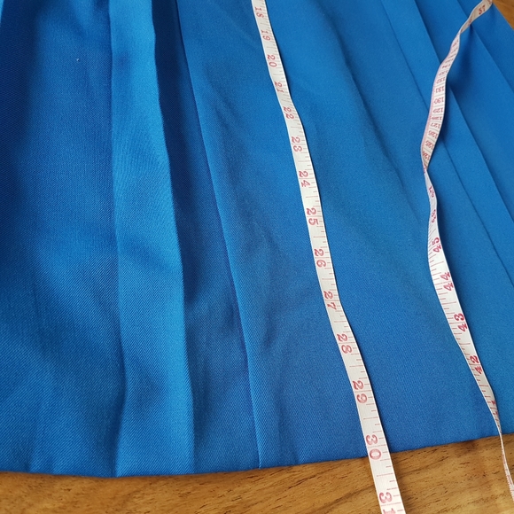 Vintage A Line Pleated Midi Skirt - Sz 2 - Picture 15 of 15